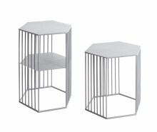 Satztisch >54192< (2-teilig) in grau (Coolgrey),...