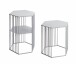 Satztisch >54192< (2-teilig) in grau (Coolgrey), Metall - 38x55x33cm (BxHxT)