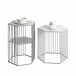 Satztisch >54192< (2-teilig) in grau (Coolgrey), Metall - 38x55x33cm (BxHxT)