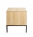 Nachtkommode >55496< 2 Schubladen, anthrazit, eiche Dekor, schwarz - 40x50x45 (BxHxT)