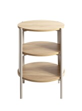Beistelltisch >59136< in Eiche Dekor / Kaschmirgrau - 60x44cm (HxD)