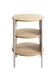 Beistelltisch >59136< in Eiche Dekor / Kaschmirgrau - 60x44cm (HxD)