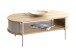 Couchtisch >59137< in Eiche Dekor, Kaschmirgrau - 100x37x54cm (BxHxT)