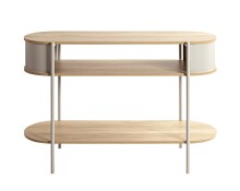 Konsole >59138< in Eiche Dekor / Kaschmirgrau - 110x76x39cm (BxHxT)