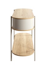 Konsole >59138< in Eiche Dekor / Kaschmirgrau - 110x76x39cm (BxHxT)
