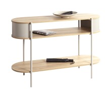 Konsole >59138< in Eiche Dekor / Kaschmirgrau - 110x76x39cm (BxHxT)