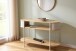 Konsole >59138< in Eiche Dekor / Kaschmirgrau - 110x76x39cm (BxHxT)