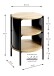 Beistelltisch >59536< in Eiche Dekor, schwarz  - 60x44cm (HxD)
