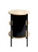 Beistelltisch >59536< in Eiche Dekor, schwarz  - 60x44cm (HxD)