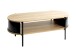 Couchtisch >59537< in Eiche Dekor, schwarz  - 100x37x54cm (BxHxT)