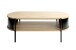 Couchtisch >59537< in Eiche Dekor, schwarz  - 100x37x54cm (BxHxT)