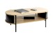 Couchtisch >59537< in Eiche Dekor, schwarz  - 100x37x54cm (BxHxT)