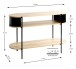 Konsole >59538< in eiche Dekor / schwarz  - 110x76x39cm (BxHxT)
