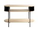 Konsole >59538< in eiche Dekor / schwarz  - 110x76x39cm (BxHxT)