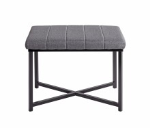 Sitzbank >59559< in grau, schwarz, Metall, Textilgewebe - 59x46x39cm (BxHxT)
