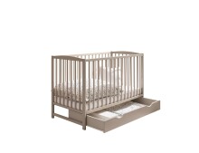 Babybett >TEFFY< in Kaschmir, Nadelholz massiv - 74x84x145cm (BxHxT)