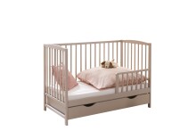 Babybett >TEFFY< in Kaschmir, Nadelholz massiv - 74x84x145cm (BxHxT)