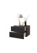 Nachtkommode >TABONI< 2 Schubladen, Wandmontage, Graphit - 42x28x30cm (BxHxT)