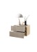Nachtkommode >TABONI< 2 Schubladen, Wandmontage, Kaschmir - 42x28x30cm (BxHxT)