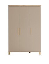 Drehtürenschrank >HILDA< in Kaschmir / Mauvella Oak Dekor - 135x210x56,8 (BxHxT)