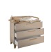 Wickelkommode >HILDA< Wickelaufsatz, Kaschmir / Mauvella Oak Dekor - 120x108,7x77cm (BxHxT)