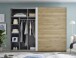 Schwebetürenschrank >Mesio< in Mauvella Oak Dekor / Weiß - 270x210x60cm (BxHxT)