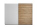 Schwebetürenschrank >Mesio< in Mauvella Oak Dekor / Weiß - 270x210x60cm (BxHxT)