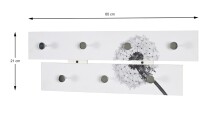 Garderobenleiste >13133< in chrom, Motiv Pusteblume - 60x21x5 (BxHxT)