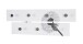 Garderobenleiste >13133< in chrom, Motiv Pusteblume - 60x21x5 (BxHxT)