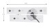 Garderobenleiste >13133< in chrom, Motiv Pusteblume - 60x21x5 (BxHxT)
