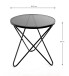 Beistelltisch >25591< in schwarz, Metall, Sicherheitsglas - 56x55cm (HxD)