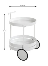 Servierwagen >37382< in weiß, Metall - 62x42cm (HxD)