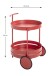 Servierwagen >37482< in Korallenrot, Metall - 62x42cm (HxD)