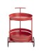 Servierwagen >37482< in Korallenrot, Metall - 62x42cm (HxD)