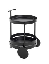 Servierwagen >37582< in schwarz, Metall - 62x42cm...