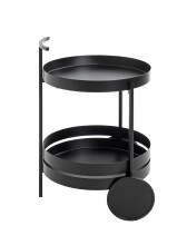 Servierwagen >37582< in schwarz, Metall - 62x42cm (HxD)