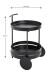 Servierwagen >37582< in schwarz, Metall - 62x42cm (HxD)