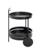Servierwagen >37582< in schwarz, Metall - 62x42cm (HxD)