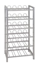 Flaschenregal >38709< in alu, Metall - 34x72x22cm...