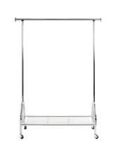 Garderobenstange >43090< Rollgarderobe, in chrom, Metall - 120x165x50cm (BxHxT)