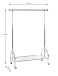 Garderobenstange >43090< Rollgarderobe, in chrom, Metall - 120x165x50cm (BxHxT)