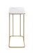 Beistelltisch >52234< in goldfarben, marmoroptik, Metall, MDF - 45x67x30cm (BxHxT)