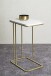 Beistelltisch >52234< in goldfarben, marmoroptik, Metall, MDF - 45x67x30cm (BxHxT)