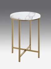 Beistelltisch >52235< in goldfarben, marmoroptik,...