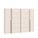 Dreh-/Schwebetürenschrank >NARAGO< 2 Innenschübe, sandfarbig - 270,3x210,5x61,2cm (BxHxT)