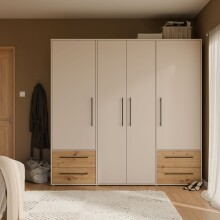 Drehtürenschrank >MOKKARIS< sandfarbig /...