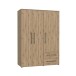 Drehtürenschrank >MOKKARIS< in Artisan Eiche Dekor - 144,4x200,1x58,8cm (BxHxT)