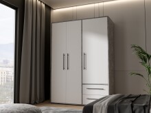 Drehtürenschrank >MOKKARIS< in Betonoptik /...