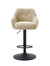 Barhocker >Avola< (2er-Set) in leinen-beige - 52x113,5x53 (BxHxT)