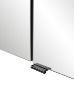 Badezimmer-Set >Lyon< (2-tlg.) in matt-grau, Graphitgrau - 60x195x35cm (BxHxT)